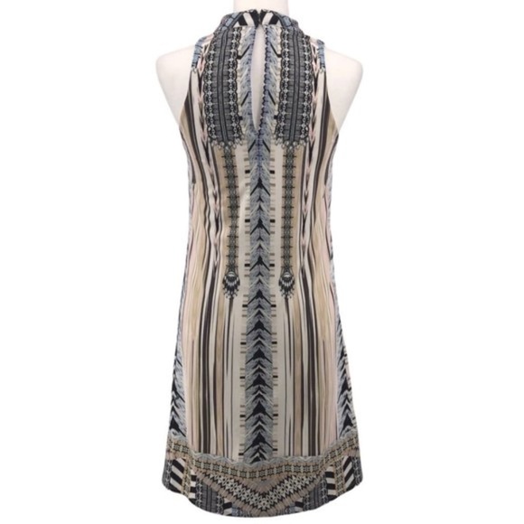 Hale Bob Graphic Print Sleeveless Choker Neck Dress - Picture 5 of 11